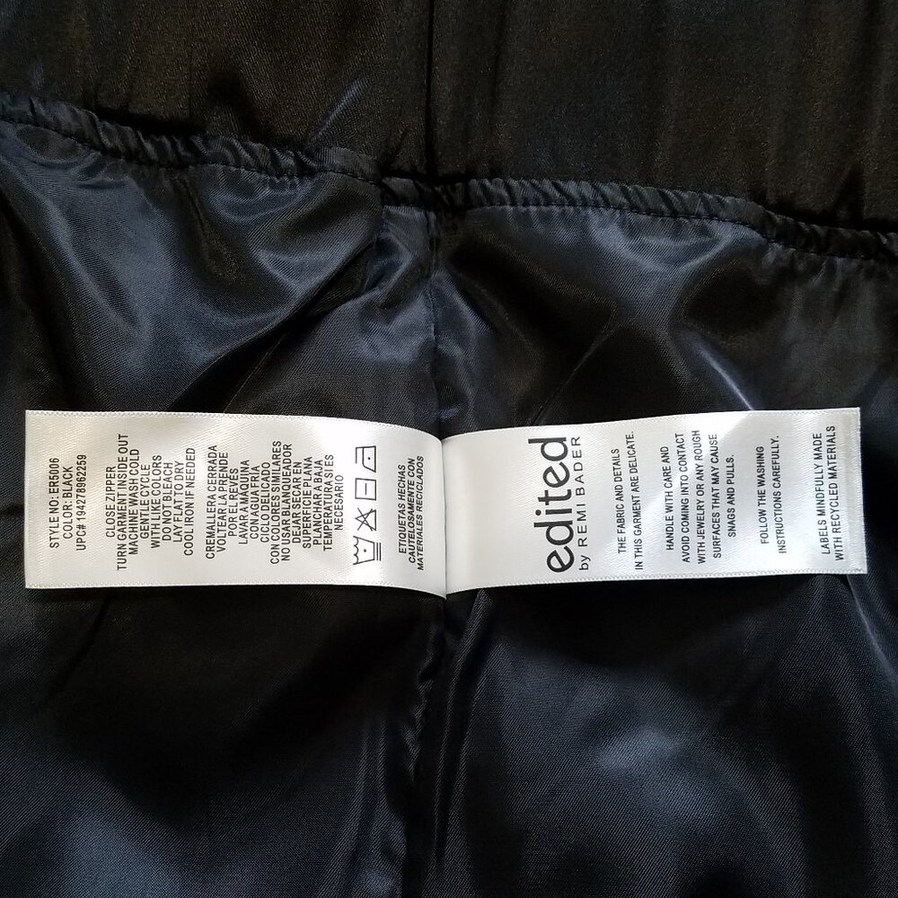 Edited by Remi Bader - Women's Satin-Style Bomber Jacket - Size XL - Black -NEW! - Picture 7 of 11